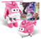 Super Wings Transformations-Flugzeug Supercharged Dizzy, ca. 12,7 cm große Spiel-Figur für Kinder, Spielzeug-Flugzeug und Roboterfigur für 3+ Jahre Alten Jungen Mädchen, Pink