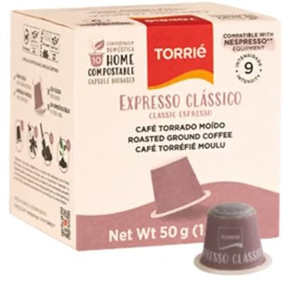 Torrié Compatible with Nespresso® Original Machines | Home Compostable Capsules | Classic Espresso (10 pods)