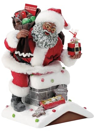 Department 56 Possible Dreams Bon Appetit Weihnachtsmann im Schornstein, Home Sweet Home, Figur, 26,7 cm, Mehrfarbig