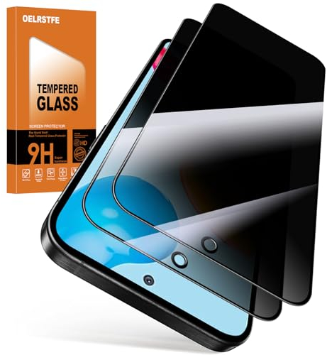 Oelrstfe Protector Pantalla de Privacidad para Xiaomi Redmi Note 11/Note 11S Cristal Templado Anti Espía Vidrio Película Dureza 9H Anti-arañazo Sin Burbujas Privacy Screen Protector,2 Piezas