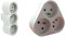 LEGRAND - Fiche Multiprise Triplite - 3 Prises Frontales avec Terre - Positionnement Vertical - Sécurité Enfant Intégrée - Blanc et Gris Clair & Triplite 3X 16A Triangulaire - Blanc - Zenitech