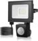 10W Projecteur LED Exterieur Detecteur de Mouvement,1000LM 3000K Blanc chaud Spot LED Extérieur,IP66 Etanche Projecteur LED Exterieur,Eclairage Extérieur avec Détecteur pour Jardin Patio Garage