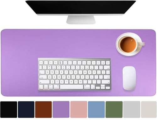 Busnos Schreibtisch Unterlage Groß Schreibtischunterlage Modern 90 x 43 cm Schreibtisch Unterlage pc Maus Unterlage Schreibtisch Filz Schreibtischunterlage Violett Tischunterlage Desk Pad