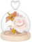 PH PandaHall Cloche à Dôme en Verre avec Base en Bois, Couvercle de Dôme en Verre en Forme de Cœur Bocaux Décoratifs Vitrine pour Le Stockage de Fleurs, Décoration de Fête de Noël à Domicile
