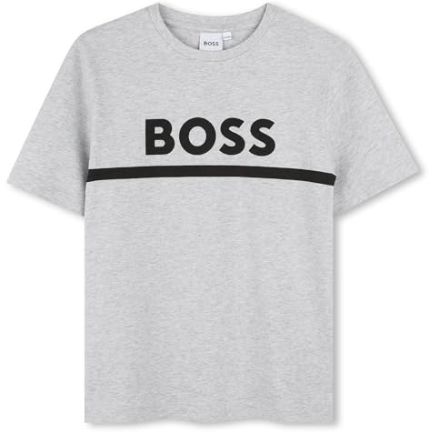 BOSS Kids Large Logo T-Shirt Baby Grey 8 Years