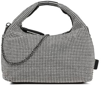 DKNY Women's Mel Top Zip Hobo Bag, Clear