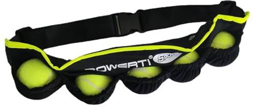 Tennisballhalter-Gürtel – 48 x 13 cm Tennis-Trainingsballtasche | Fünf Tennisball-Tragetasche für die Taille | Tennisballband zum Halten von Tennisbällen und Gurkenbällen für Damen und Herren