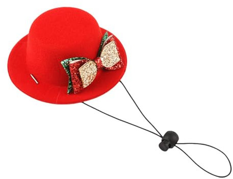 Rote Haustiermützen für Weihnachten, Tier-Weihnachtsmütze, Weihnachtsmütze, Weihnachtsmütze, Weihnachtsmannmütze, Haustierkostüm, Weihnachts-Haustier-Outfit, weich, niedlich, verstellbar,