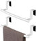 KES Over Cabinet Door Towel Rack, Kitchen Tea Towel Rail for Cupboard Drawer Cabinet, Scratchproof Bathroom Over Door Towel Holder, White 2 Pack, KTH500S26-WH-P2