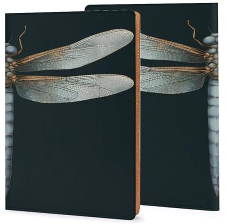 Leder-Notizbuchhülle, strapazierfähige Buchumschläge, Libellen-Druck, wasserdicht, schützt Notizbücher, Bücher und geeignet für Büro und Schule