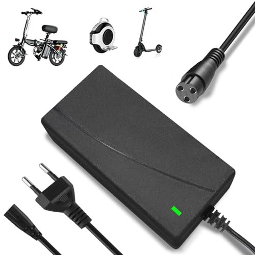 DAJASD Ladegeräte für Scooter, 42V 2A 3 Polig Hoverboard Ladekabel, E Scooter Ladekabel für Akku Lithium Batterie, AC Netzteil Fahrrad Ladegerät für Hoverboard, Elektrofahrräder, Elektroroller