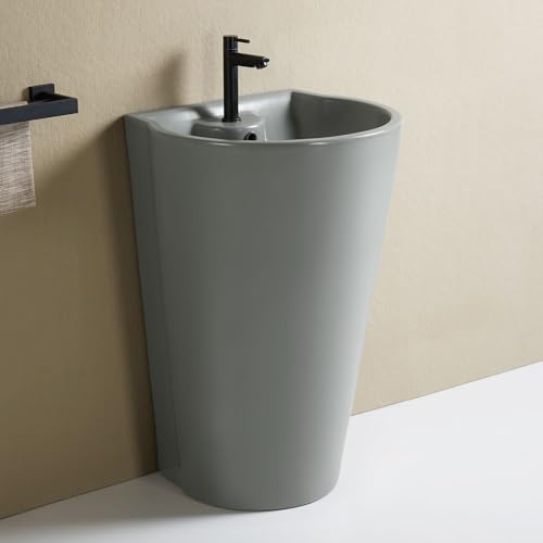 Milano Elements Pebble 1 Tap Hole Freestanding Bathroom Basin Sink - 535mm x 480mm