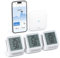 X-sense WLAN Thermometer Hygrometer Innen, Mini Raumthermometer mit X-Sense App, Angepasster Komfortbereich, Thermo-Hygro-Datenlogger, kompatibel mit Alexa, 3 Sensoren und 1 Basisstation SBS50