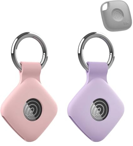 Life360 Mate (2024) / Tile Mate 2022 Tile Mate 2022 Protective Case with Key Fob, Scratch-Resistant Protective Case for Keys, Bags, Necklace Pendants, Accessories, Shockproof and Dustproof, Purple+