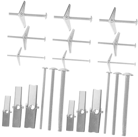 CRILSTYLEO 24 Stück Regenschirm Eisen Flugzeug Kippverschluss Hohle Wandanker Für Trockenbau Kipplampe Kippflügel Trockenbau Wc Flügelmutter Trockenbau Reparatursatz Bolzen