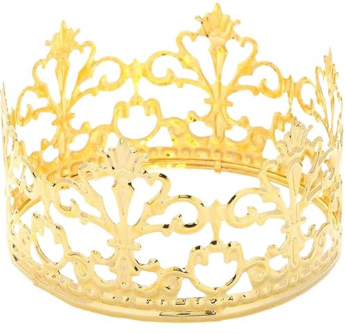 Gold Crown Cake Toper, Mini -Prinzessin und Prince Crystal Kopfstück, elegante Party -Kuchen -Dekoration für Geburtstage und Duschen