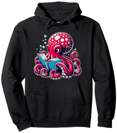 Libro di lettura Octopus Bookaholic Reader Felpa con Cappuccio