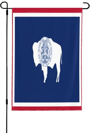 Drapeau de l'État du Wyoming - Drapeau décoratif double face - Bannière de jardin, parfaite pour la décoration extérieure et intérieure, disponible en deux tailles