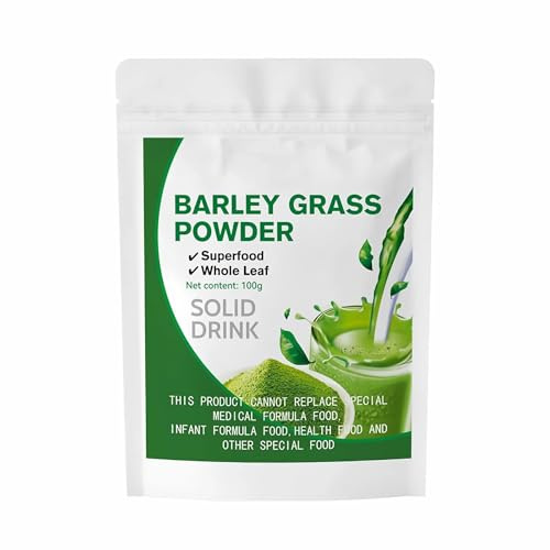 Organiskt Korngräspulver - 100% Rent Naturligt Kornblads-superfood, 100 g Återförslutningsbar Påse, Antioxidantrik Avgiftning Och Matsmältningsstöd, Veganskt, Glutenfritt Pulver(1pack)