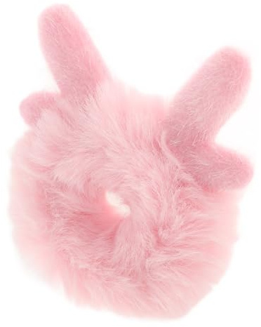 Hohopeti Plüsch Haargummi mit Cartoon motiv Elastischer Ponytail Holder Flauschiger Ball Haarschmuck für Mädchen und Frauen Vielseitig Tragbar als Haarband Armband oder Halskette