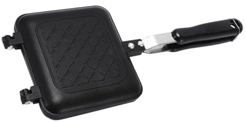 Healifty Multifunctional Small Sandwich Toaster and Non-Stick Waffle Maker Breakfast Machine Kitchen Baking Pan for Household Gas Stove Use