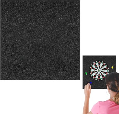 Wuvfojca Dartscheibe Wandschutz Filz Dartboard Surround Wandschutz 60x60cm Dart Schutz Wand Großer Schwarzer Hintergrund Umrandung Für Dartboards Zuhause Outdoor Büros Garage