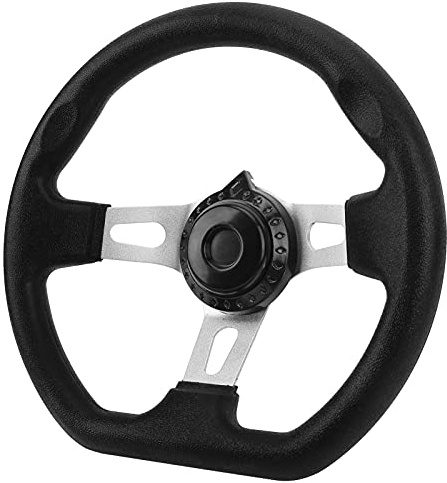 Kart Lenkrad, 270mm 3 Speichen Go Kart Lenkrad aus Metall und PU Schaum für Motoren ATV Quad Buggy