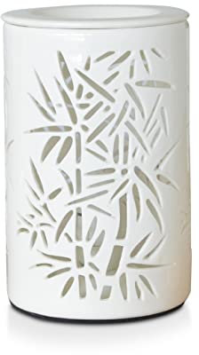 Zen’Arôme Brûleur Cire Parfumée Calorya n°5 - Brûle Parfum Électrique pour Fondant Parfumé - Lampe à Parfum avec Eclairage multifonction et Coupelle Amovible - Céramique avec Décor Ajouré