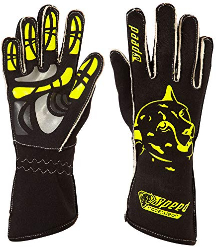 Speed Racewear - Motorsport Handschuhe - Karthandschuhe Melbourne - Schwarz/neongelb (10)