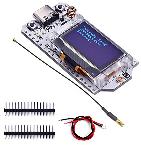 DollaTek ESP32-S3FN8 LoRa V3 Entwicklungsboard 433~510MHz SX1262 0.96 Zoll OLED Display und Antenne Bluetooth + WiFi Lora Kit für Arduino IOT Smart Home for Meshtastic