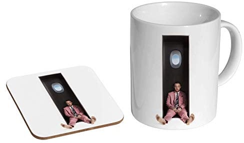 Mac Miller Keramik-Kaffeetasse + Untersetzer, Geschenkset
