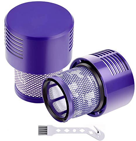 2 Pack Replacement Filters Fit for Dyson V10 Cyclone series, V10 Absolute, V10 Animal, V10 Total Clean, SV12, Replace Dyson part No. 969082-01