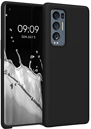 kwmobile Handyhülle für Oppo Find X3 Neo Hülle - Case Silikon - Kabelloses Laden - Schutzhülle Cover in Schwarz
