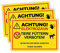 3 Stück Achtung ! Elektrozaun Tiere füttern Weide betreten verboten Schild 20 x 30 cm aus stabiler PVC Hartschaumplatte 3mm mit UV-Schutz von STROBO