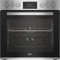 Beko BBUM12321X Einbau-Herd-Set, Multifunktionsofen mit 8 Heizarten und Glaskeramik-Kochfeld, SteamShine-Reinigung, Aero, versenkbare Knebel, Schwarz-Edelstahl