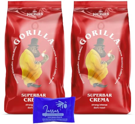 Gorilla Super Bar Crema 2x 1000g Joerges + Jassas Gebäck | Gorilla Kaffee | Gorilla superbar | Gorilla Espresso