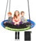REDCAMP Columpio de árbol de platillo volador de 43 pulgadas para niños al aire libre, columpios de neumáticos redondos grandes para árboles y columpios, capacidad de peso de 500 libras, verde y azul