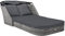 Sonnenliege,Rattan Chaiselongue,Tagesbett,Gartenmöbel,Liegestuhl,Gartenliege,Garten,Balkon,Pool,Terrasse,Strand,mit Dach Poly Rattan Anthrazit