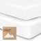 Bio-Spannbettlaken für Kinderbetten - 70x140 Atmungsaktive Jersey Baumwoll Baby Bettlaken, Spannbettlaken für Kinderbettmatratzen, Spannbettlaken, Spannbettlaken für Babybetten (Soft White)