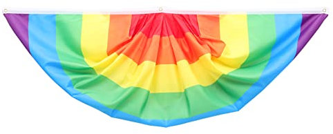 Operitacx Bandera Del Arcoíris De Poliéster Bandera Arcoíris Impresa Rayas Para Suministros Del Orgullo Gay y Pancarta Impresa Orgullo