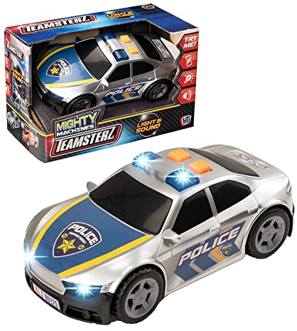 HTI Teamsterz Police Car Light and Sound Cars Toy with Wheels Cars Colour White Official Product (CyP Brands)