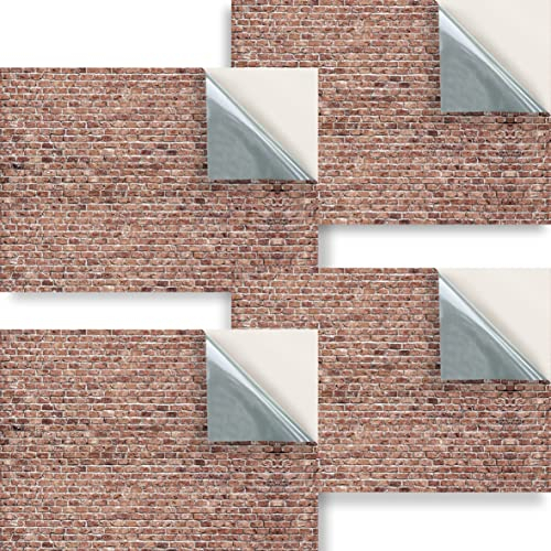 Stick & Go Repositionable Self Adhesive Dolls House Wallpaper 1:24 Scale (Set of 4 Sheets) - Old Brick Wall - No. 99