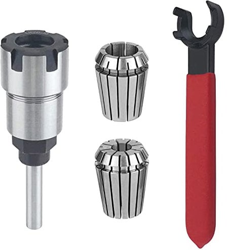 Vklopdsh Router Bit Colle Collet Chuck Converter Adapter,Convert 1/2,1/4-Inch Bit with ER20 Spring Collet