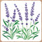 INFUNLY Lavendel-Wandschablonen zum Malen, 30x30 cm, Fliesenschablonen-Set, wiederverwendbare Kunststoff-Wandschablonen, Vorlage zum Malen auf Holz, Wand, Möbel, Stoff, DIY Heimdekoration
