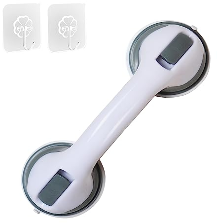 Happybase Barre d'appui à ventouse pour salle de bain pour personnes handicapées, poignée de sécurité portable avec fixation à ventouse, aucune fixation nécessaire pour salle de bain, enfants et aides