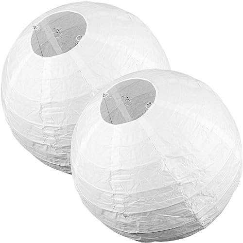 OSALADI 2stücke Runder Hängelampenschirm Aus Papier Für Deckenlampen Passend Für Stehlampen Und Lampenschirmeersatz Schlichte Dekoration Für Schlafzimmer Und Wohnzimmer