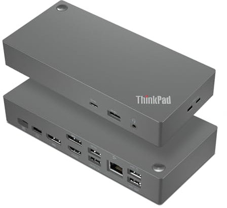 Lenovo ThinkPad Universal USB-C Dock V2-40B70090 with SOVVYDIGN HDMI Cable + SOVVYDIGN DisplayPort Cable + Starter Bundle