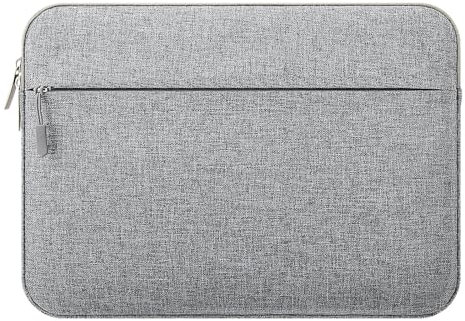 jooeer 15.6 Inch Laptop Sleeve Case Compatible with 15.6 Chromebook Notebook, Slim Shockproof Padded Cover Bag with Pocket for Women Men, Grey