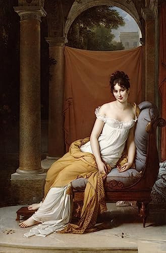 SYlale Bunte Wandkunstleinwand Leinwand Gemälde Berühmtes Gemälde Porträt Von Juliette Recamier Von Pascal Simon Gerard für Wohnzimmer 60x90cm