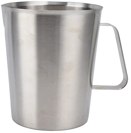 Taza Medidora de Acero Inoxidable 304 con Escala, Fondo Antideslizante, Resistente, Líneas Finas para el Hogar, Restaurante, Bar y Fiestas (1500ML)